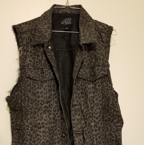 rude black denim jacket